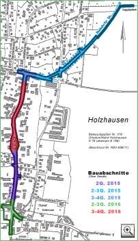Karte Ortsdurchfahrt Holzhausen der Staatsstrae S78 / ehemals B186 (Beschluss-Nr. RBV-856/11) 
