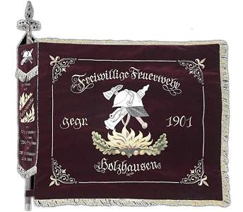 Grndungsfahne der FFW Holzhausen - Zuckelhausen