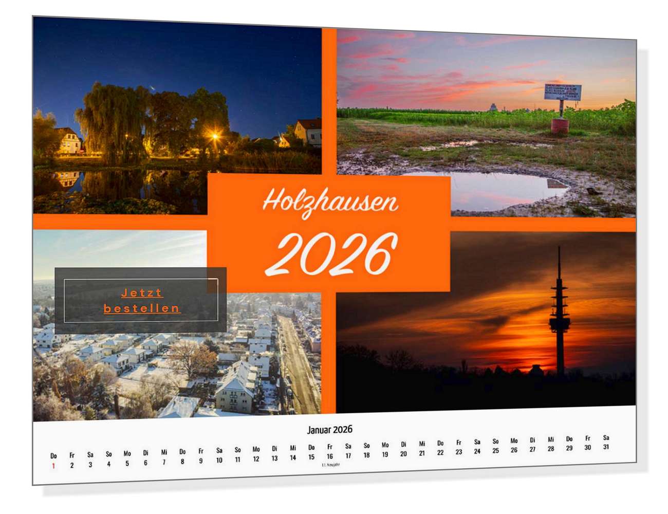 Leipzig Holzhausen Fotokalender 2026 - 12 Fotoaufnahmen vom Leipziger Stadtteil 