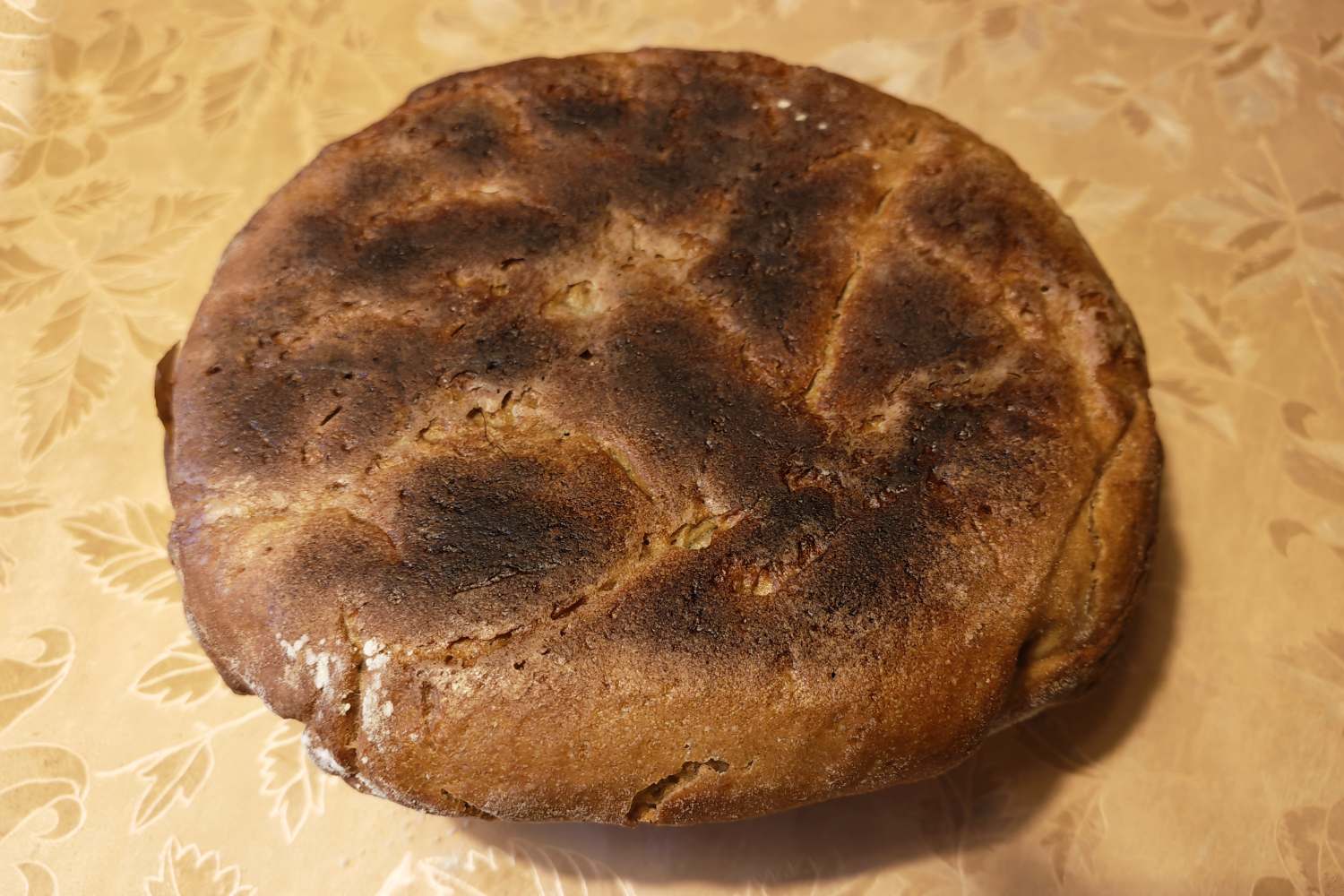 Sauerteig Roggenbrot Unterseite